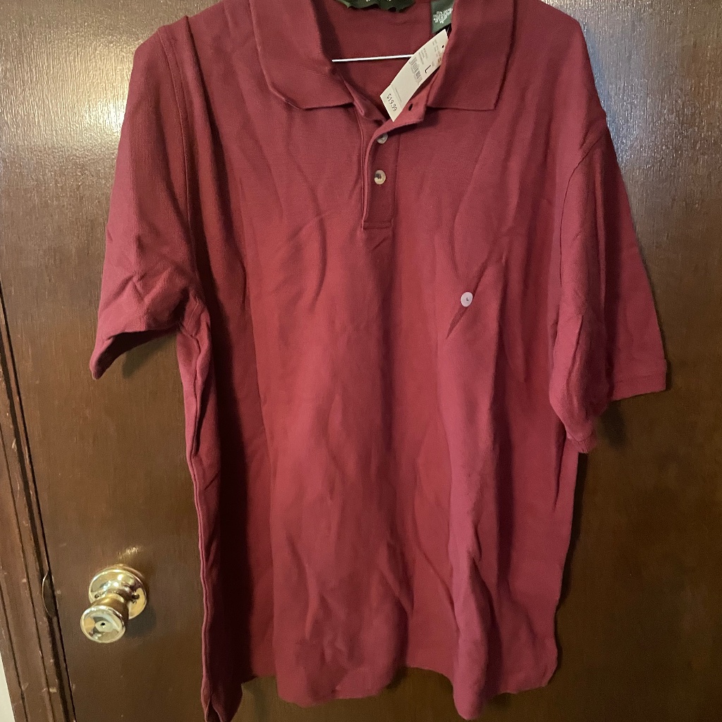 Brand New Large Eddie Bauer Red Polo